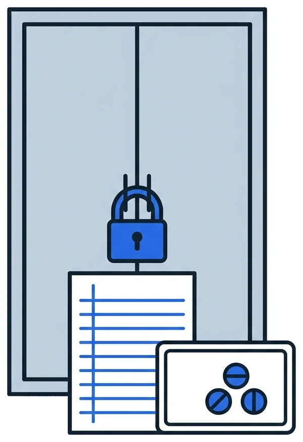 Psychotropic register with a running balance