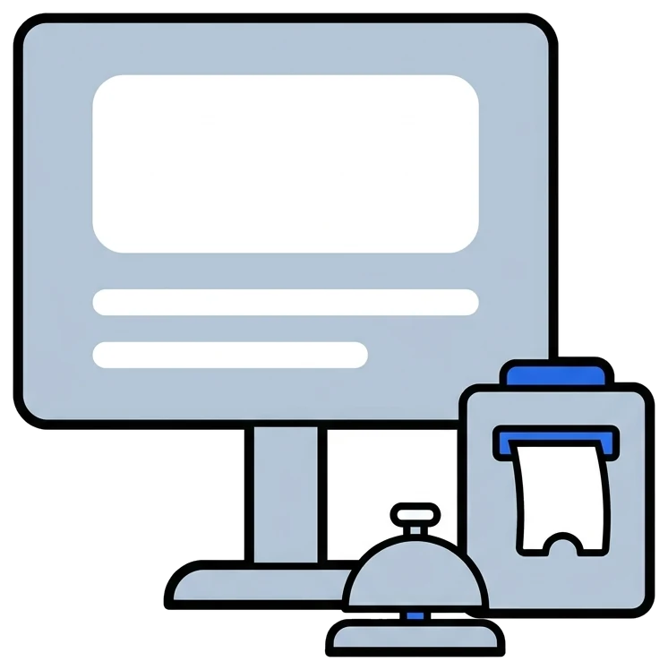 Registration, queue and the waiting room screen